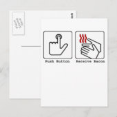 Funny Bacon Dryer Briefkaart (Voorkant / Achterkant)