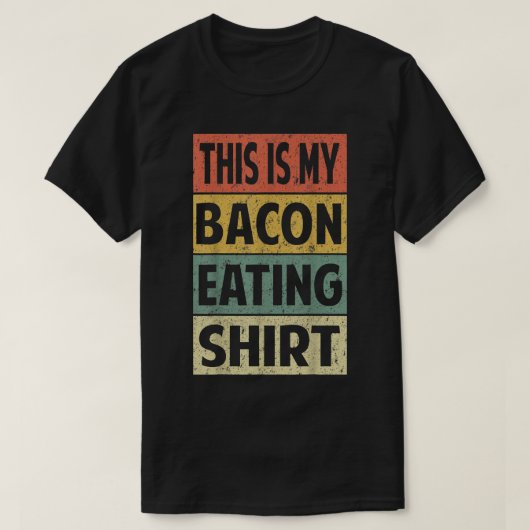 Funny Bacon Eating Shirt Pig Lover This is My Baco (Design voorkant)