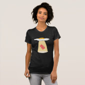 Funny Bacon Egg Abducting Breakfast Food T-shirt (Voorkant volledig)