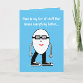 Funny Bacon & Egg Birthday Card Gift Kaart (Voorkant)