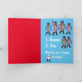 Funny Bacon & Egg Birthday Card Gift Kaart (Binnen)