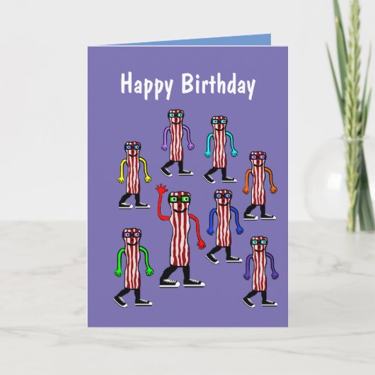 Funny Bacon & Egg Birthday Card Gift Kaart (Voorkant)