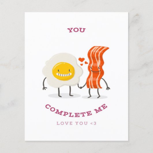 Funny Bacon Egg Complete | Beste cadeau voor stude Flyer (Achterkant)