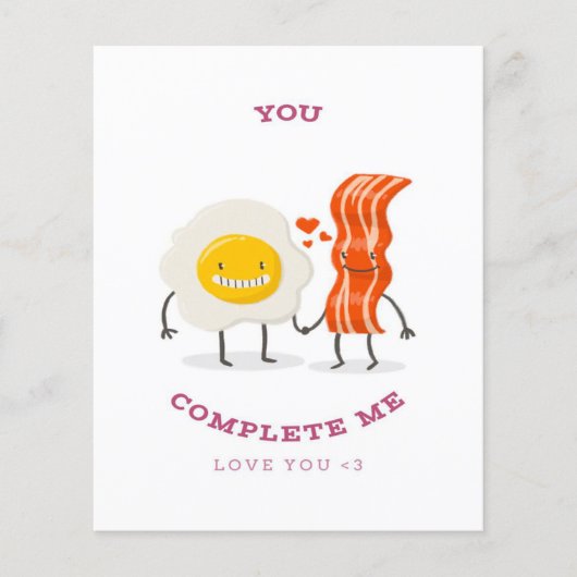 Funny Bacon Egg Complete | Beste cadeau voor stude Flyer (Voorkant)