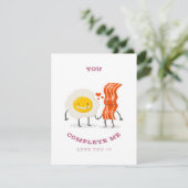 Funny Bacon Egg Complete | Beste cadeau voor stude Kaart (Staand voorkant)