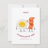 Funny Bacon Egg Complete | Beste cadeau voor stude Kaart (Achterkant)