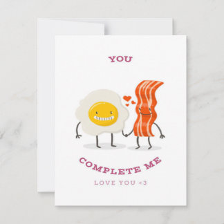 Funny Bacon Egg Complete | Beste cadeau voor stude Kaart