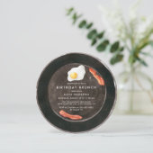 Funny Bacon & Eggs Schattigee Waterverf Verjaardag Kaart (Staand voorkant)