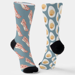Funny Bacon en Eggs Pattern Sokken