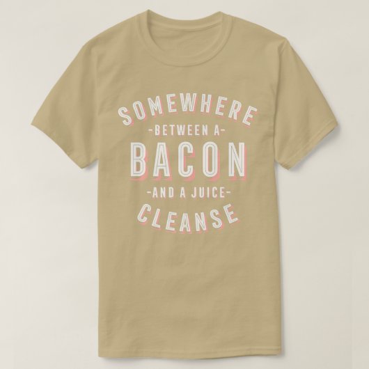 Funny Bacon en Juice Cleice Bacon Lover Vegan T-shirt (Design voorkant)