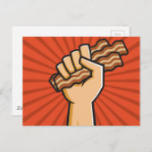 Funny Bacon Lover Design Briefkaart (Voorkant / Achterkant)