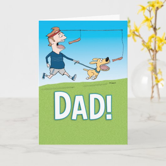 Funny Bacon Lover-Vaderdag kaart (Gele Bloem)