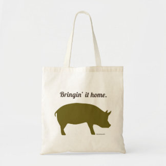 Funny bacon market bag tote bag