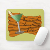Funny Bacon Martini Mousepad Muismat (Met muis)