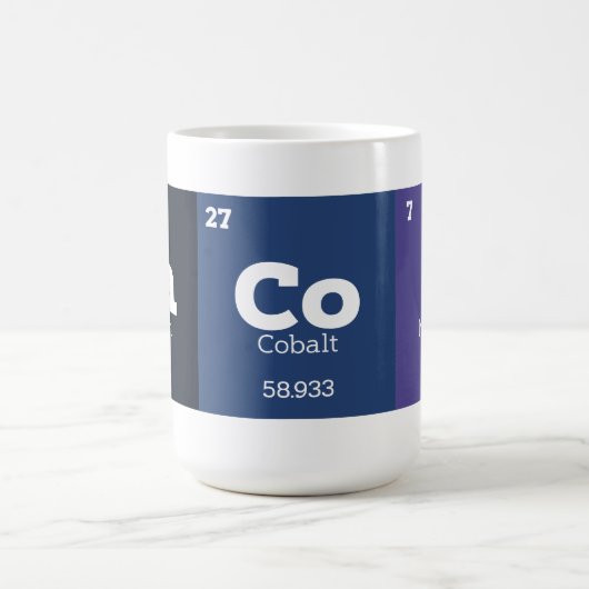 Funny Bacon Periodic Table Elements Koffiemok (Center)