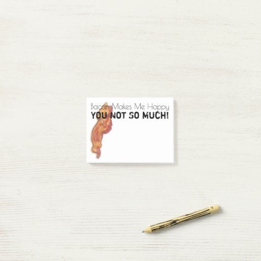 Funny Bacon Post-it® Notes (Op bureau)