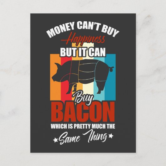 Funny Bacon Quote voor BBQ Grillmaster Briefkaart (Voorkant)