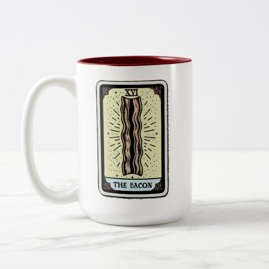 Funny Bacon Tarot Kaart Tweekleurige Koffiemok (Links)