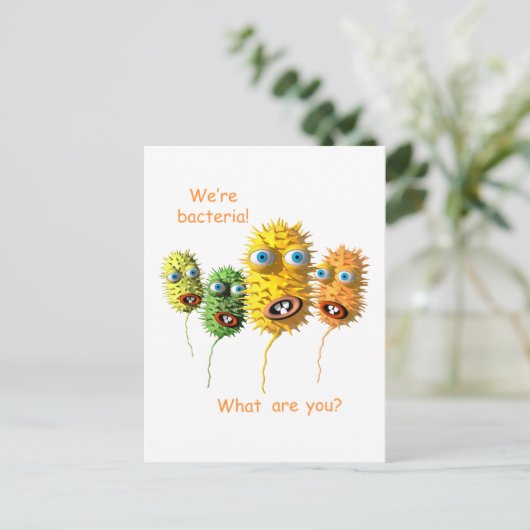 Funny Bacteria Briefkaart (Staand voorkant)