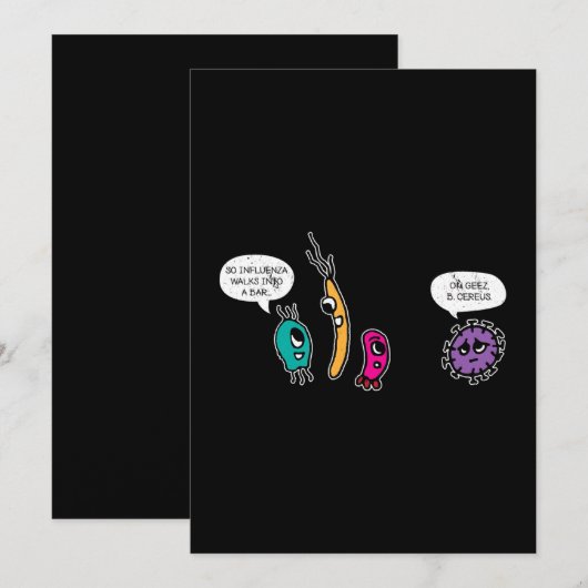 Funny Bacteria Pun Biology Science Bioloog Feestdagenkaart (Voorkant / Achterkant)
