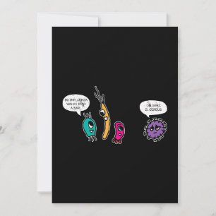 Funny Bacteria Pun Biology Science Bioloog Feestdagenkaart