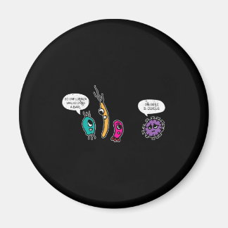 Funny Bacteria Pun Biology Science Bioloog Magneet