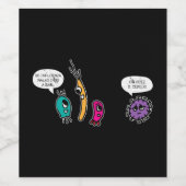 Funny Bacteria Pun Biology Science Bioloog Wijn Etiket (Enkel label)
