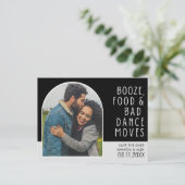 Funny Bad Dance beweegt Foto slaat de datum op Aankondigingskaart (Staand voorkant)