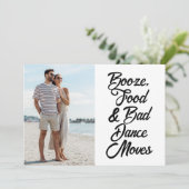Funny Bad Dance Moves Photo Wedding Save The Date (Staand voorkant)