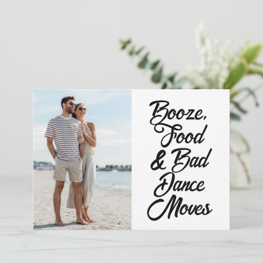 Funny Bad Dance Moves Photo Wedding Save The Date (Staand voorkant)