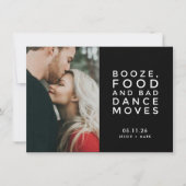 Funny Bad Dance Moves Photo Wedding Save the Date Aankondiging (Voorkant)