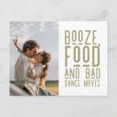 Funny Bad Dance Moves Photo Wedding Save the Date Aankondigingskaart (Voorkant)