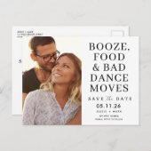 Funny Bad Dance Moves Wedding Save the Date Aankondigingskaart (Voorkant / Achterkant)