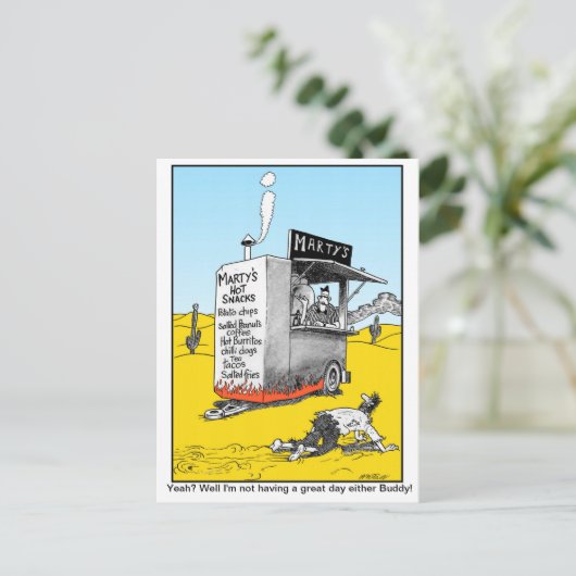 Funny Bad Day Briefkaart (Staand voorkant)