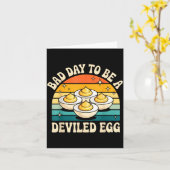 Funny Bad Day To Be A Deviled Egg Meme Kaart (Gele Bloem)