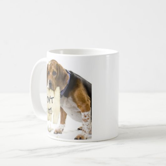 Funny Bad Dog In The Dog House Coffee Cup Mok (Voorkant links)