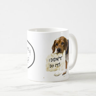 Funny Bad Dog Puppy ik heb het niet gedaan, koffie Koffiemok
