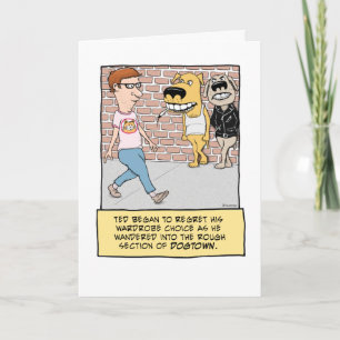 Funny Bad Dogs Birthday Kaart