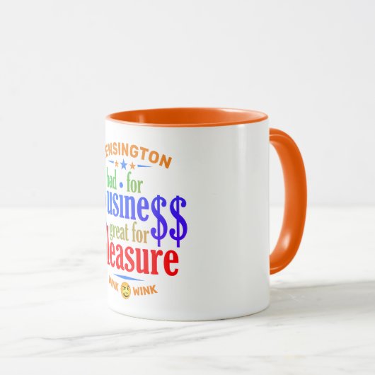 FUNNY Bad for Business Ideaal voor plezier Mok (Voorkant rechts)