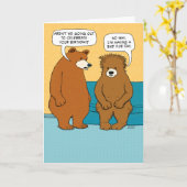 Funny Bad Fur Day Birthday Kaart (Gele Bloem)