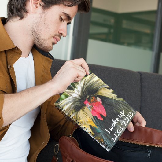 Funny Bad Hair Chicken Photo Meme Notitieboek