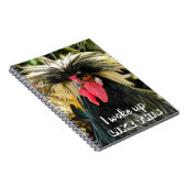 Funny Bad Hair Chicken Photo Meme Notitieboek (Rechterzijde)