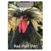 Funny Bad Hair Day Chicken Meme Klembord (Voorkant)