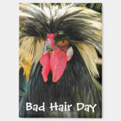 Funny Bad Hair Day Chicken Meme Magneet (Voorkant)