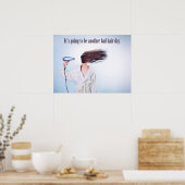 Funny Bad Hair Day poster (Keuken)