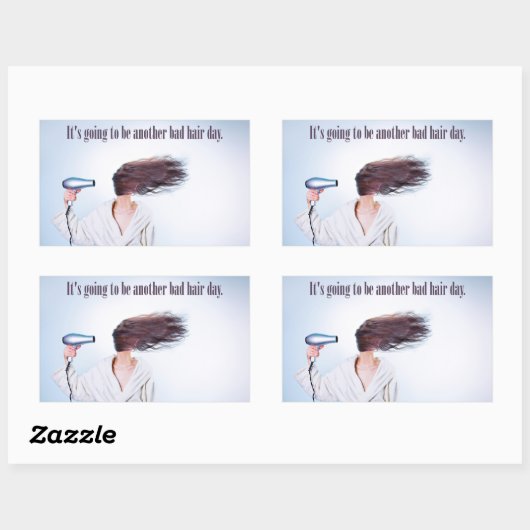 Funny Bad Hair Day stickers (Vel)