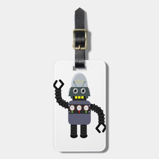 Funny bad robot bagagelabel (Voorkant verticaal)