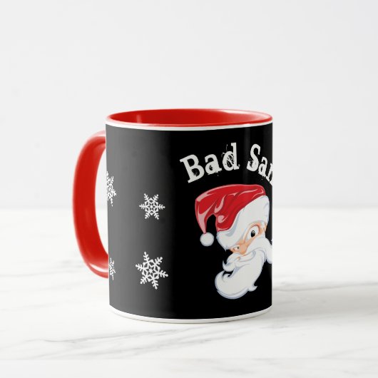 Funny Bad Santa 11 oz Combo Mok (Voorkant links)