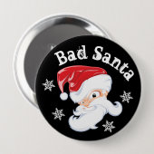 Funny Bad Santa 4-inch Button (Voorkant /achterkant)