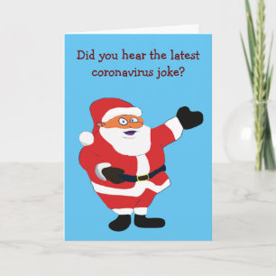 Funny Bad Santa Covid 19 Jokes Humor Klassieke waa Feestdagen Kaart